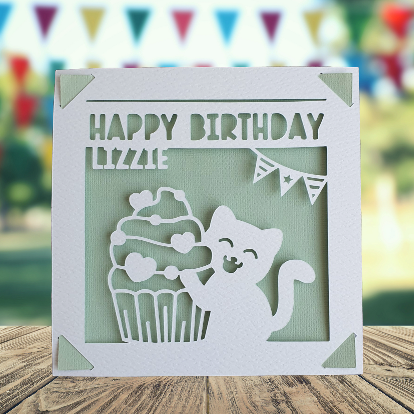 Personalised Cat Birthday Card