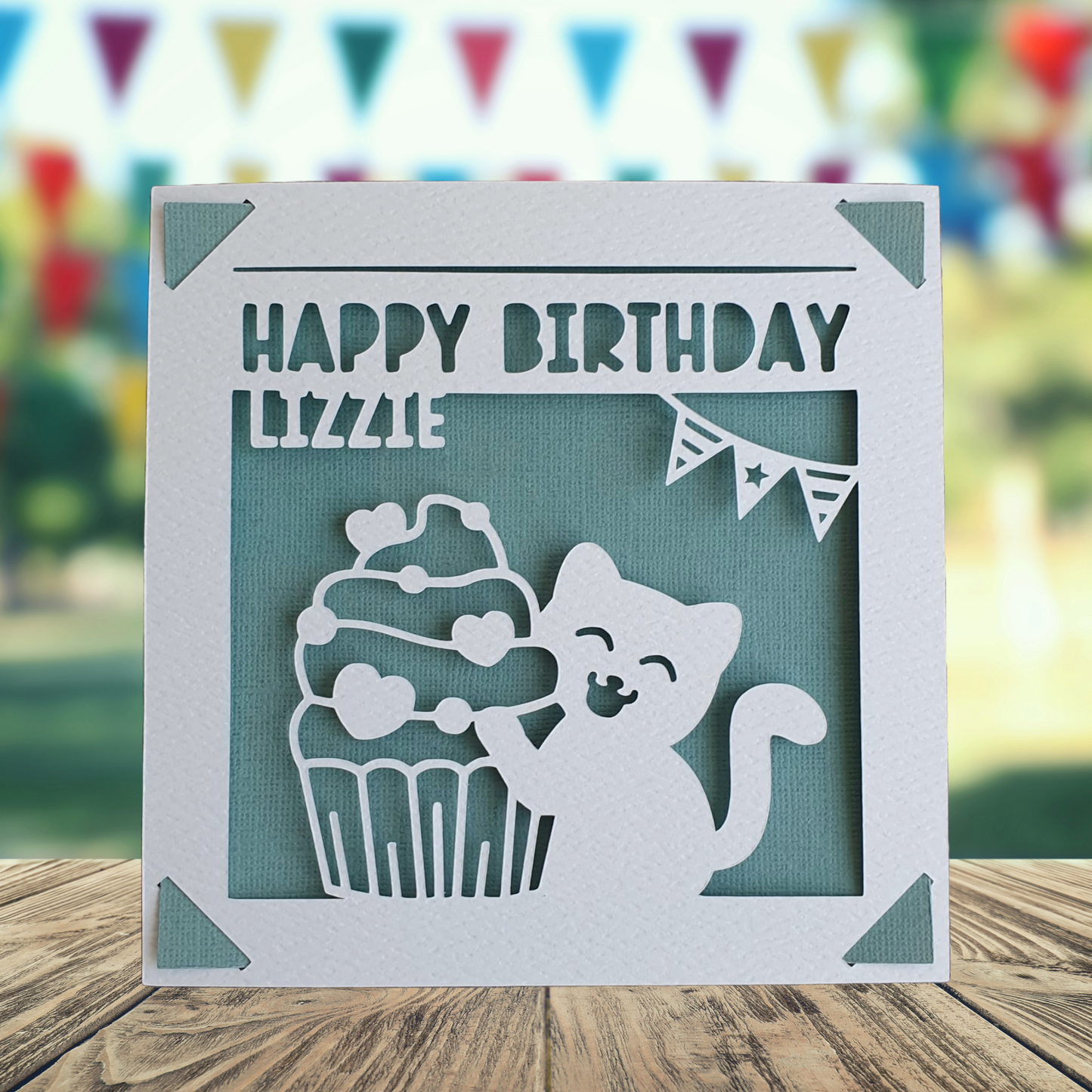 Personalised Cat Birthday Card