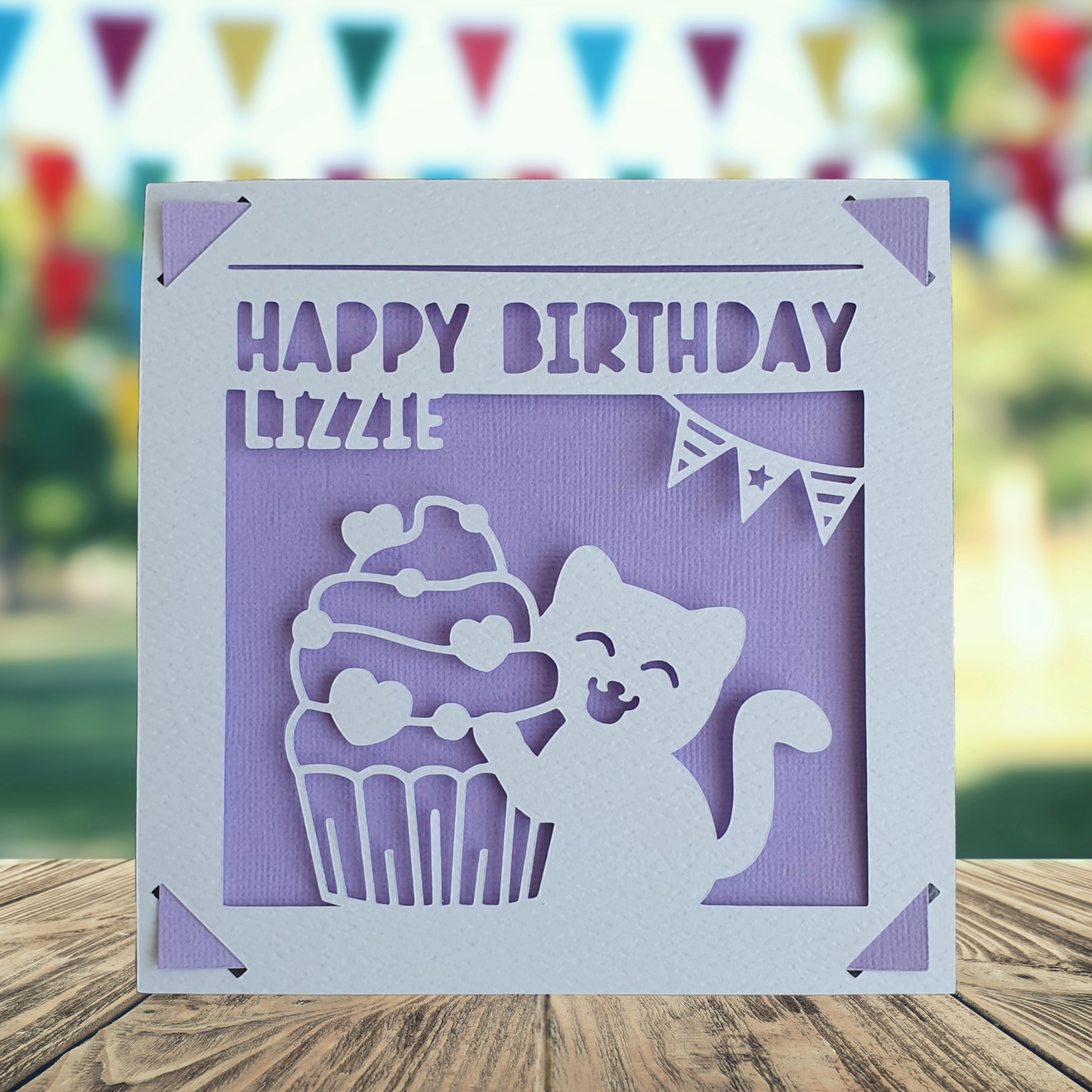 Personalised Cat Birthday Card