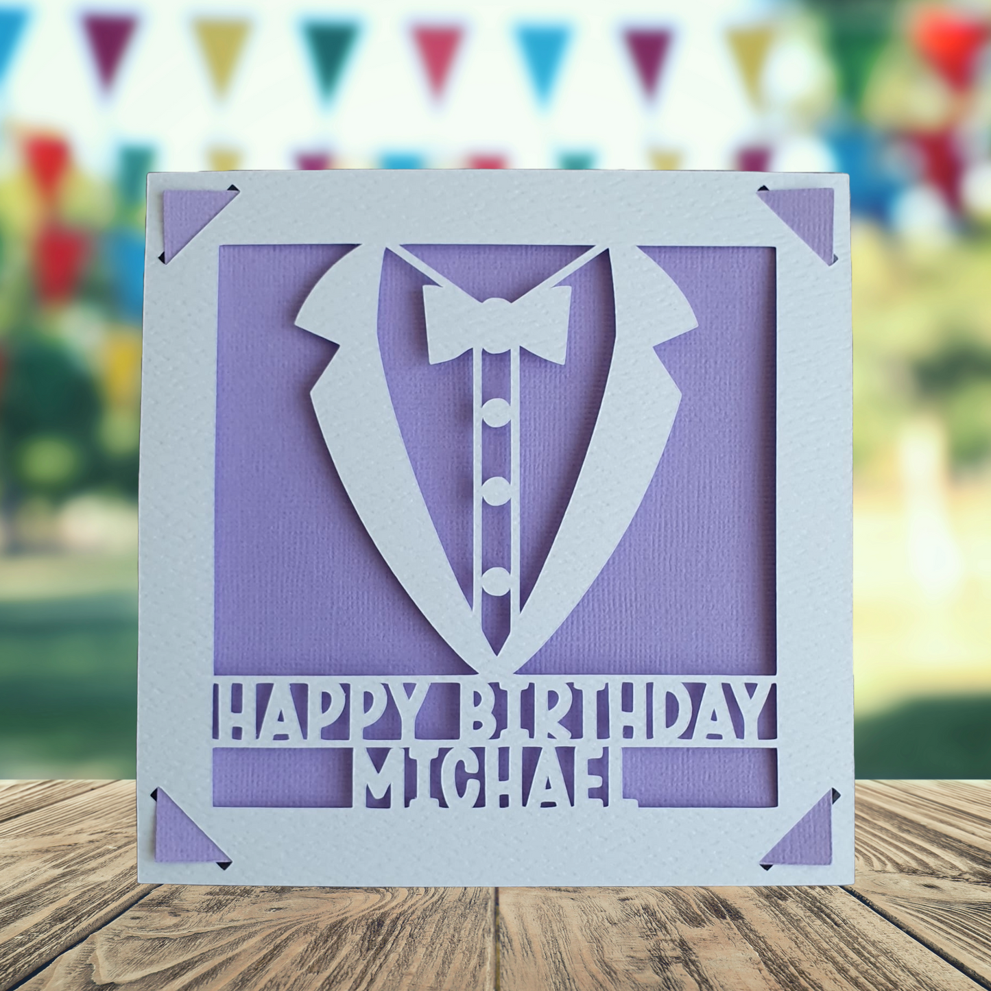 Tuxedo Personalised Birthday Card