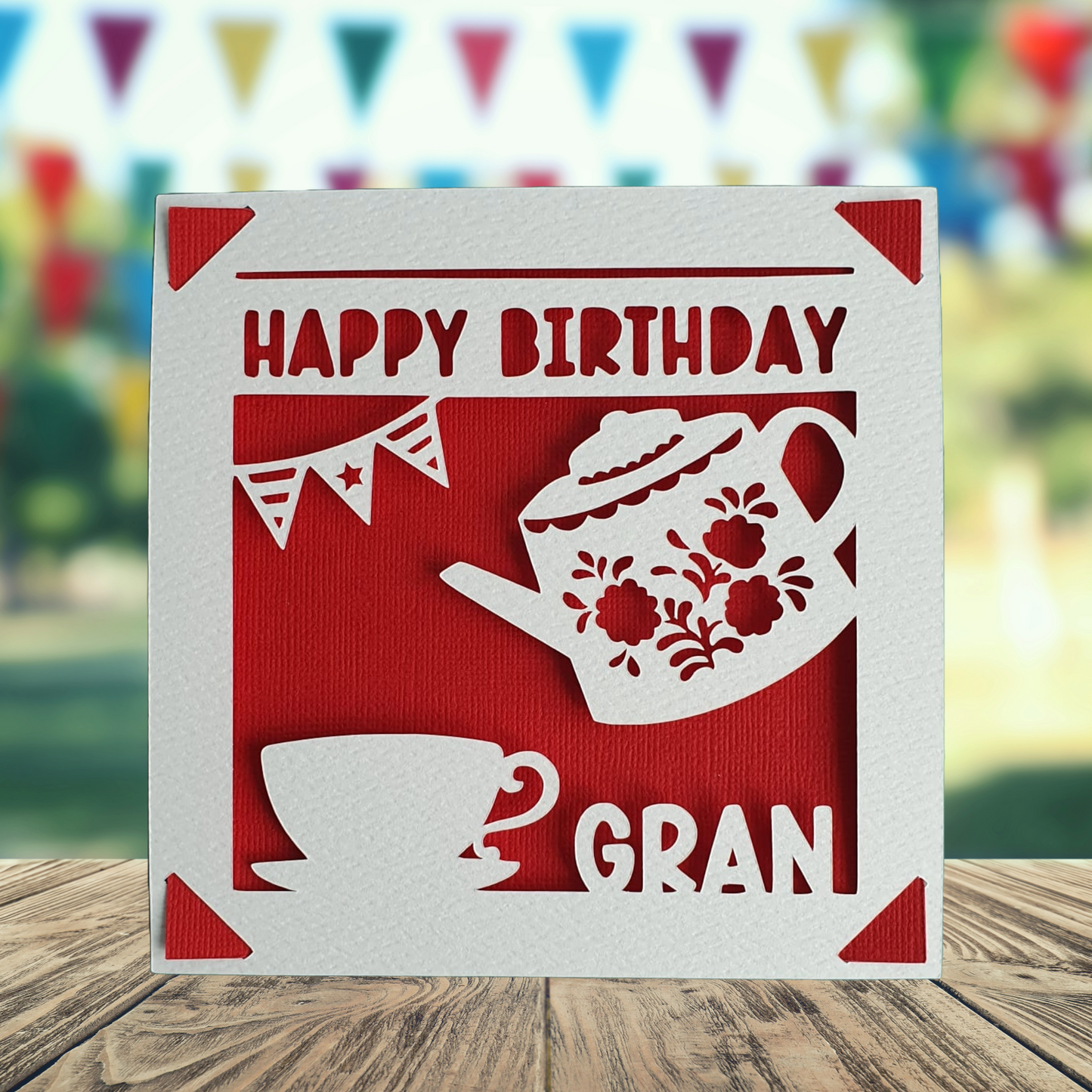 Cup of Tea & Teapot Personalised Birthday Card