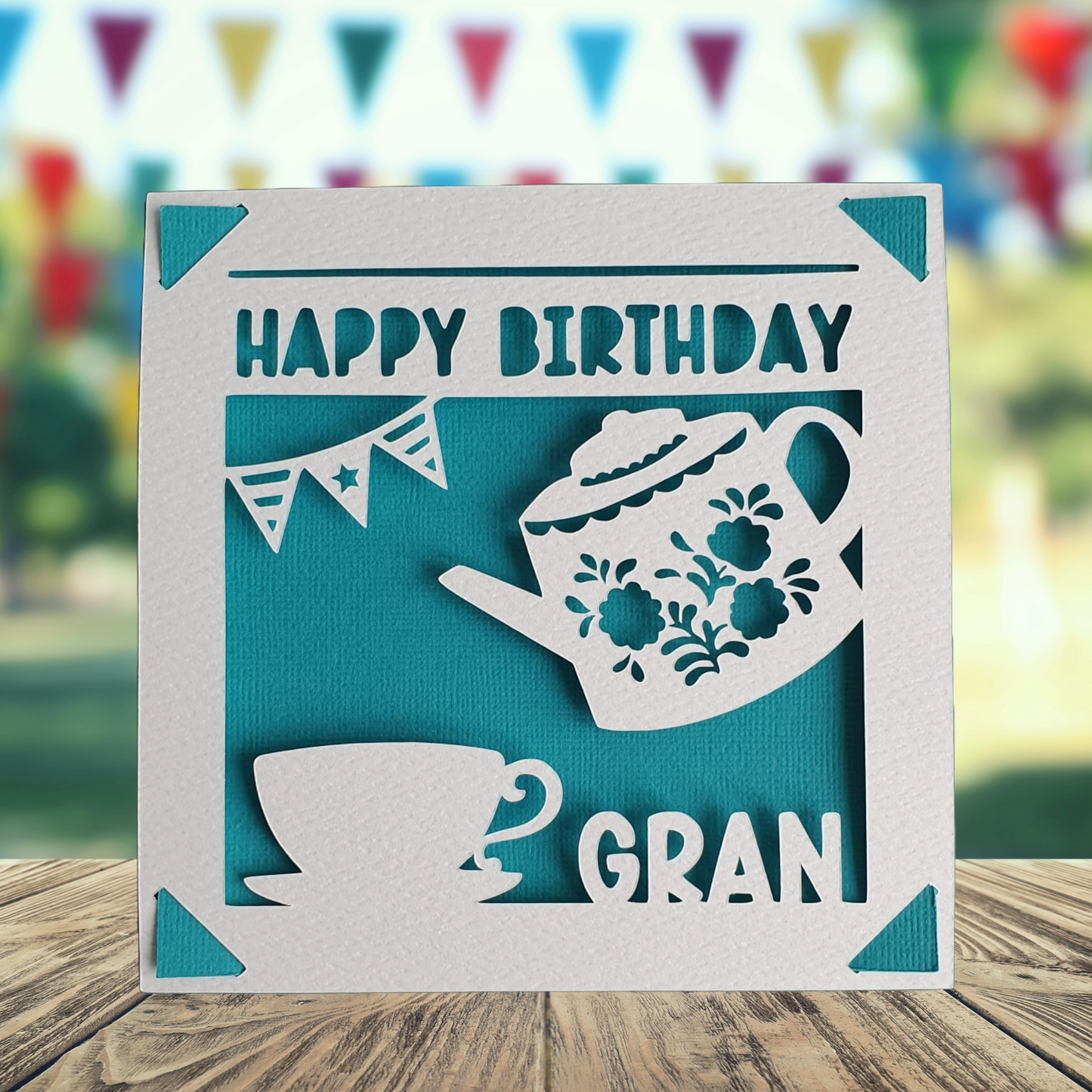 Cup of Tea & Teapot Personalised Birthday Card