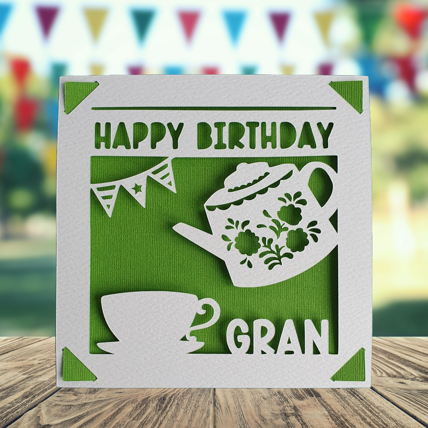 Cup of Tea & Teapot Personalised Birthday Card