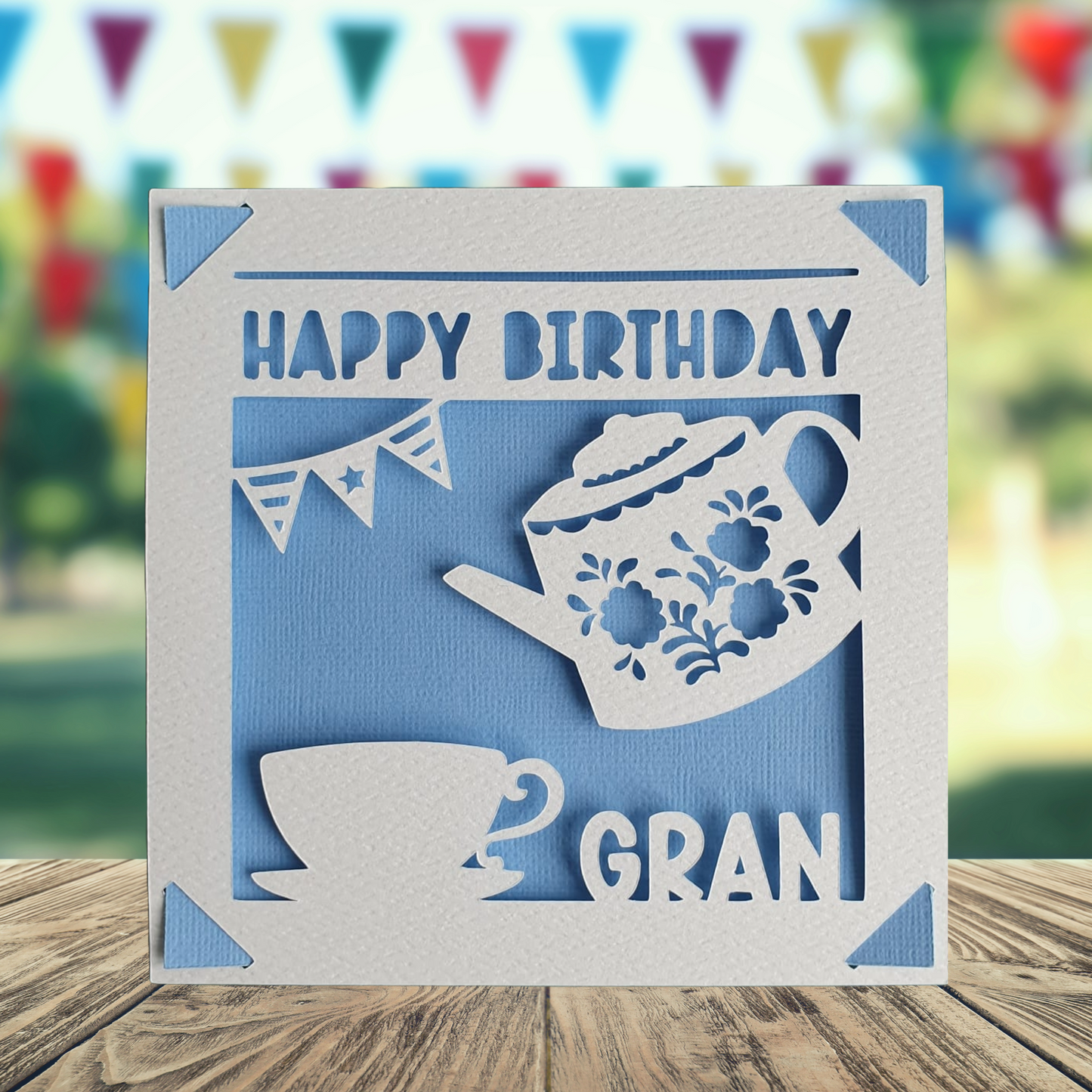 Cup of Tea & Teapot Personalised Birthday Card