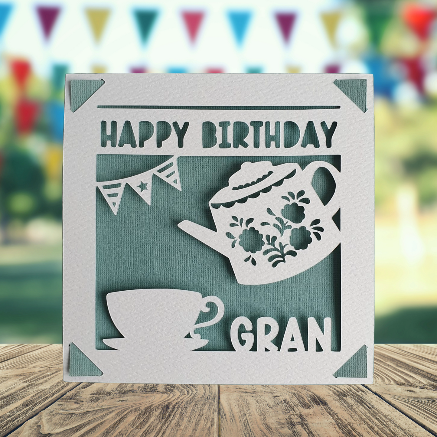 Cup of Tea & Teapot Personalised Birthday Card