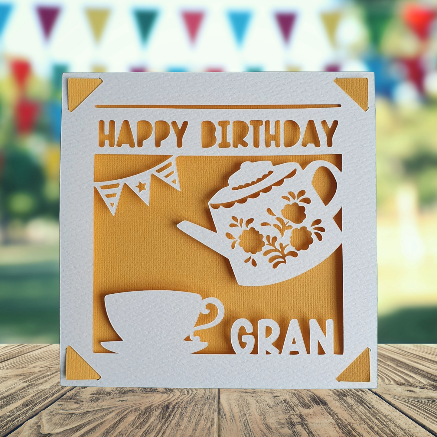 Cup of Tea & Teapot Personalised Birthday Card