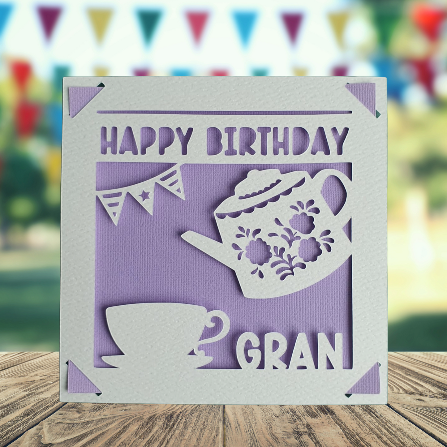 Cup of Tea & Teapot Personalised Birthday Card