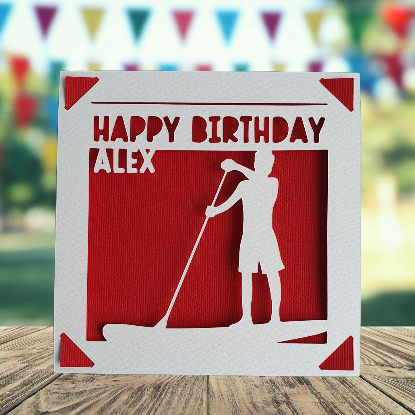 Paddleboarding Personalised Birthday Card