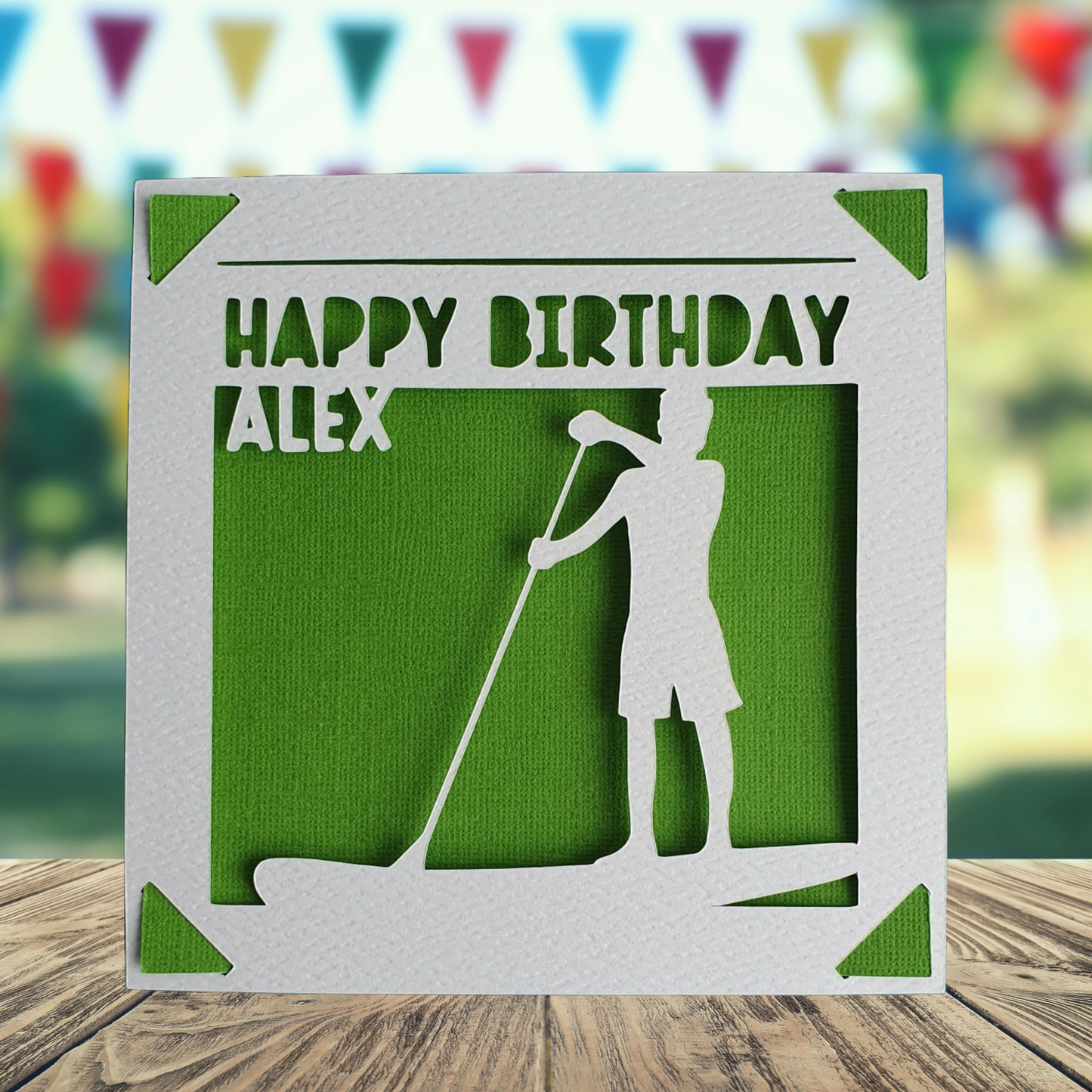 Paddleboarding Personalised Birthday Card