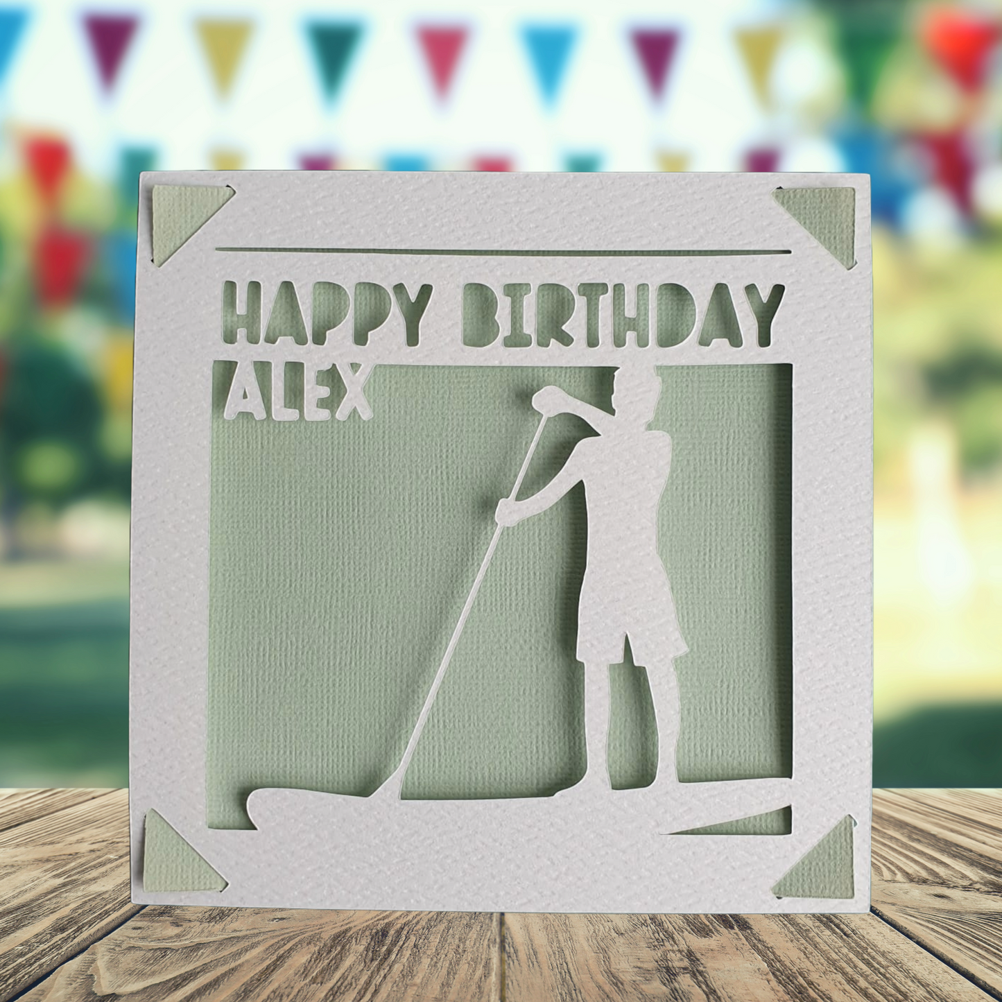 Paddleboarding Personalised Birthday Card