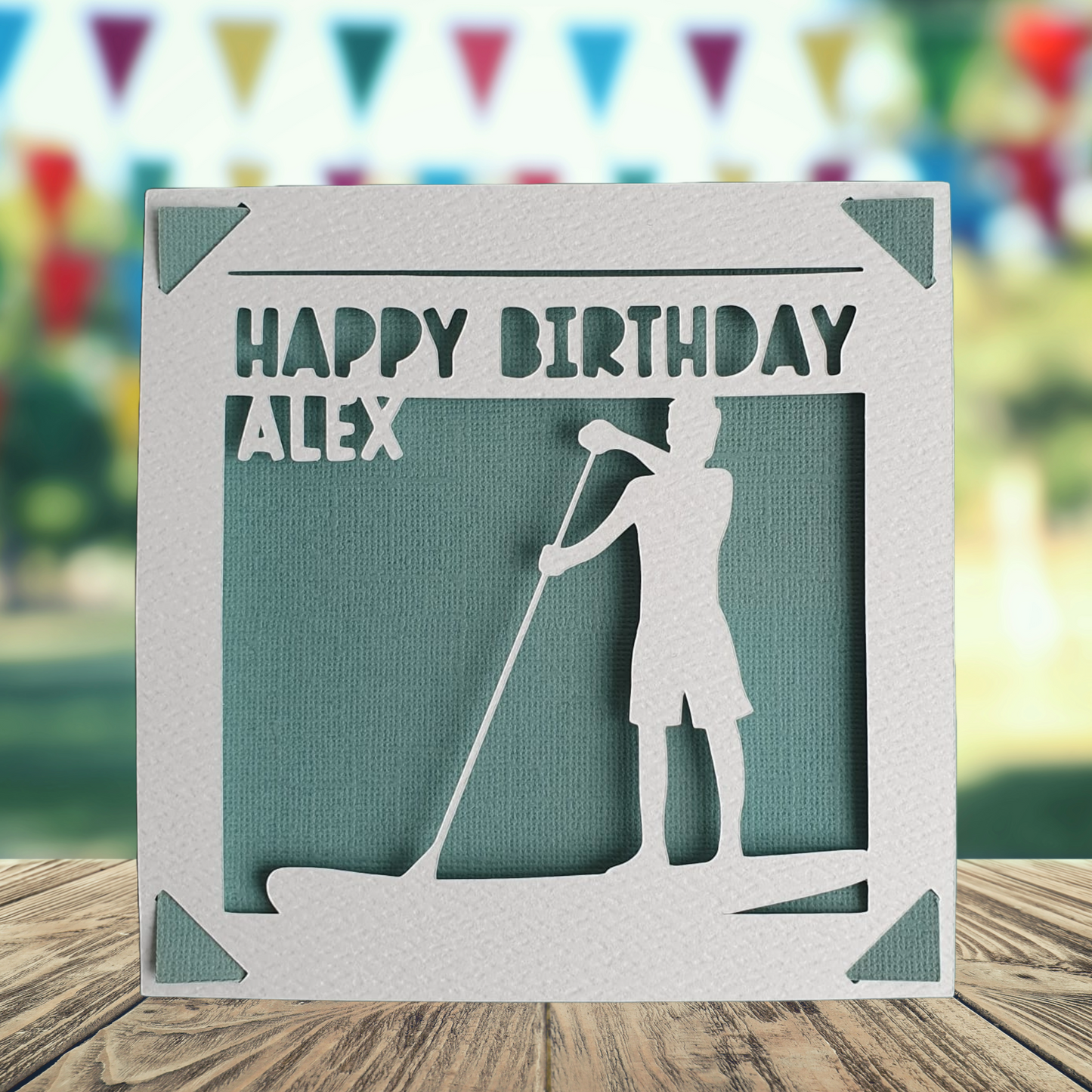 Paddleboarding Personalised Birthday Card