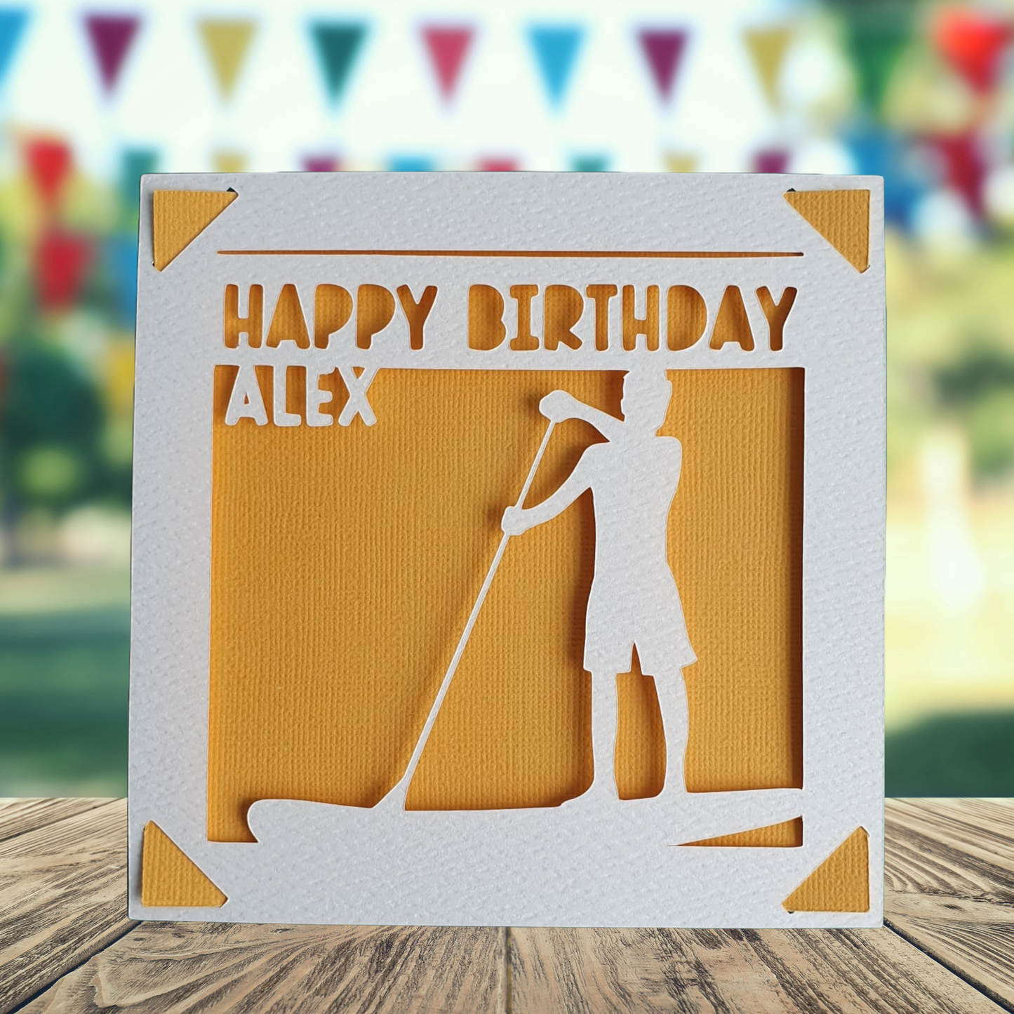 Paddleboarding Personalised Birthday Card