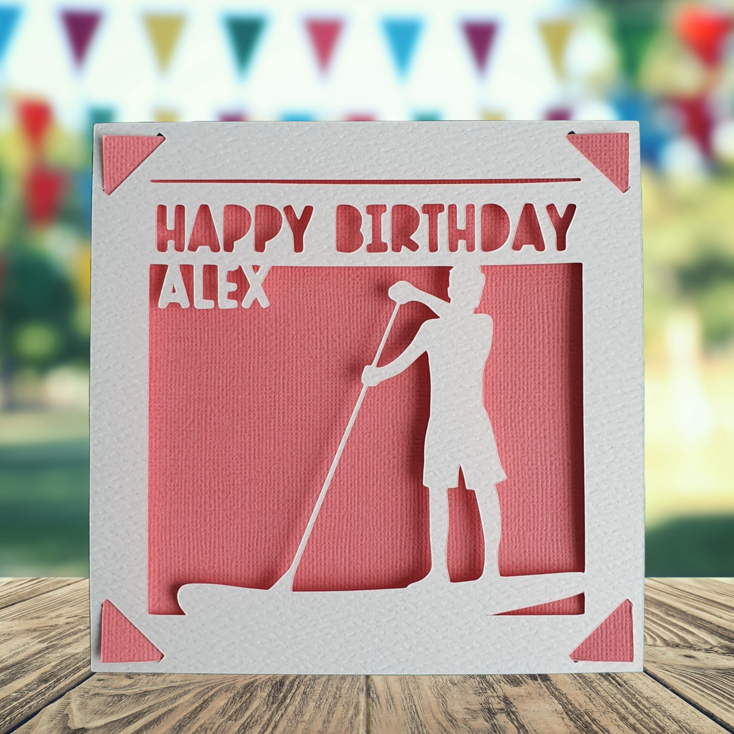 Paddleboarding Personalised Birthday Card