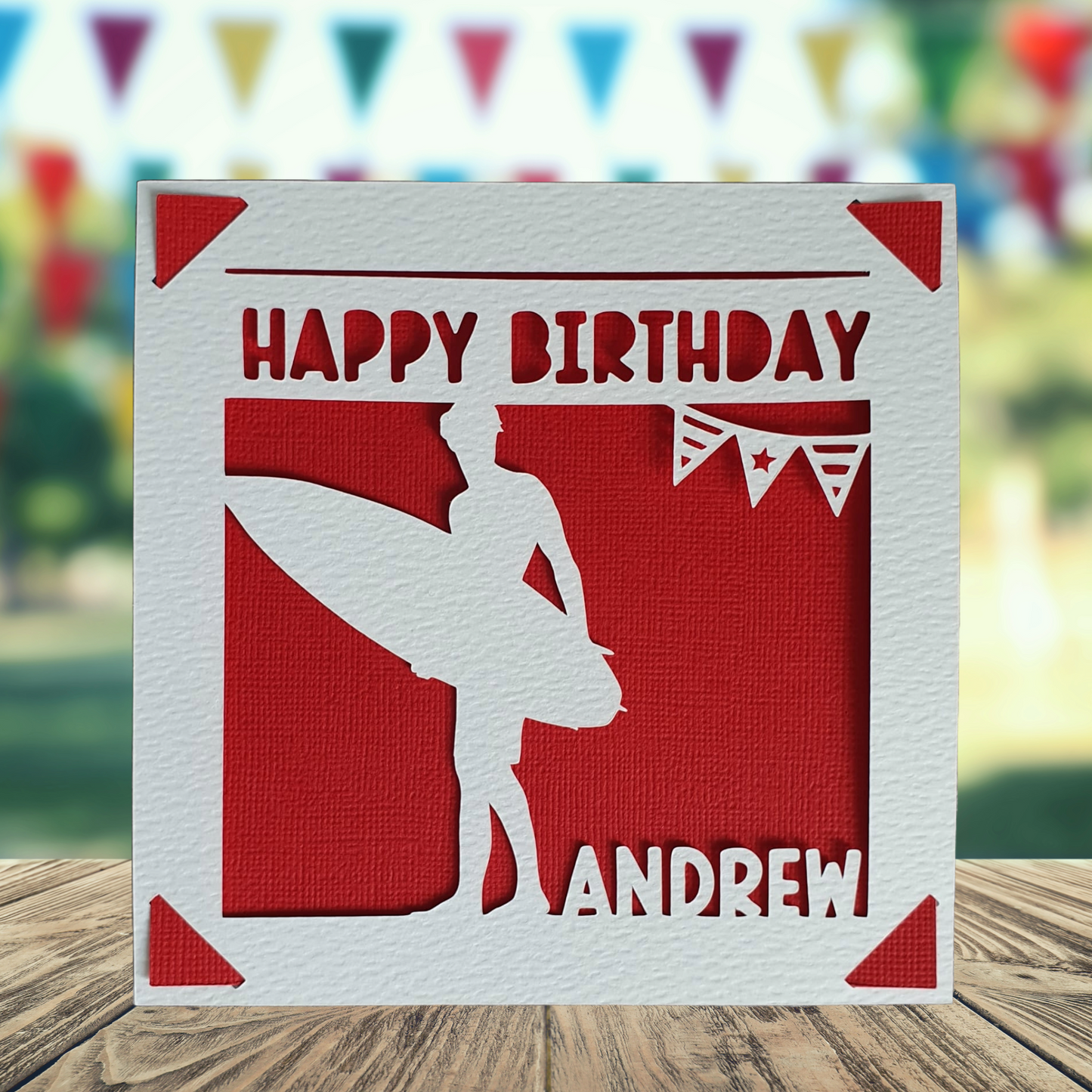 Surfing Personalised Birthday Card