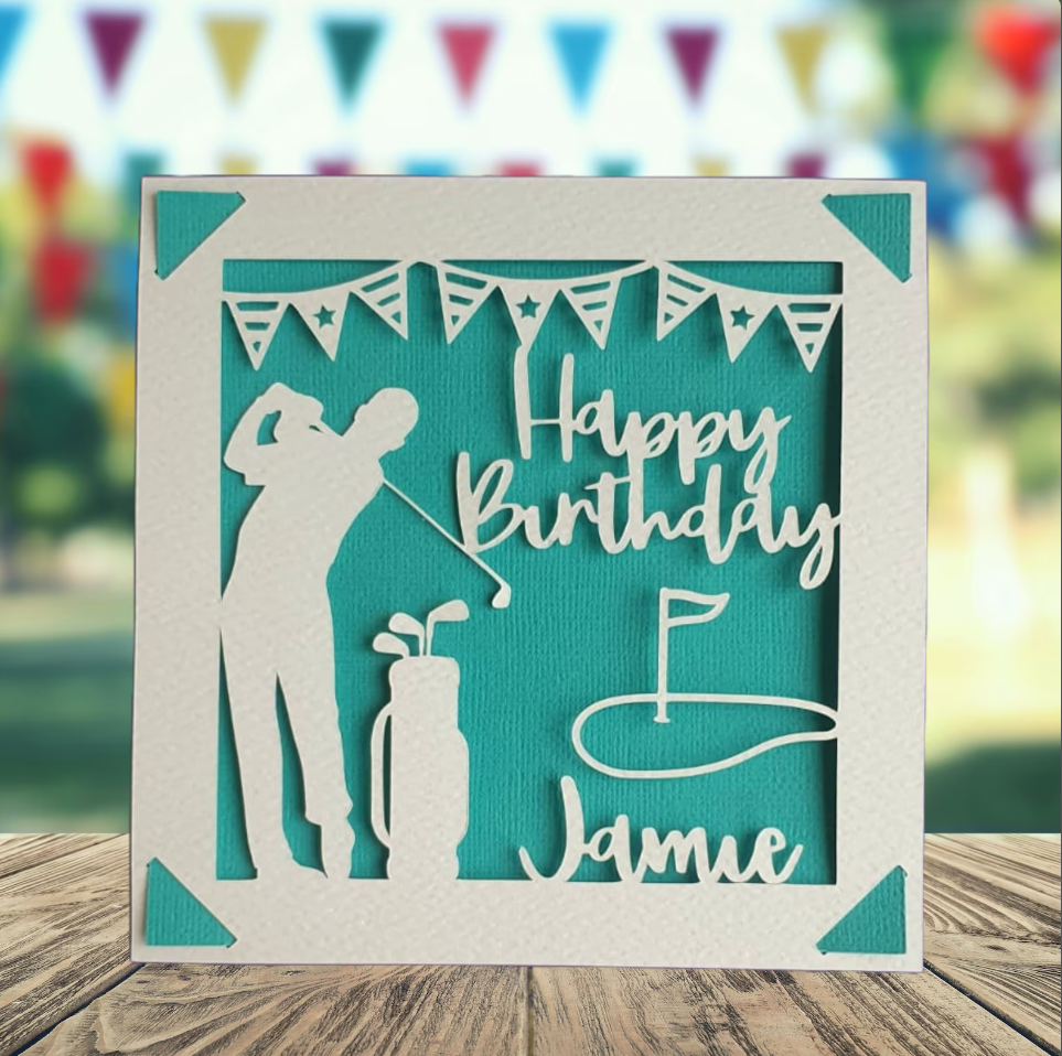 Golf Personalised Birthday Card