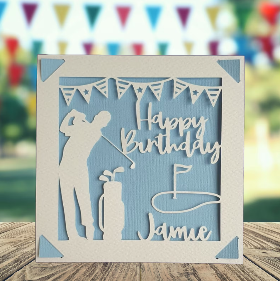 Golf Personalised Birthday Card