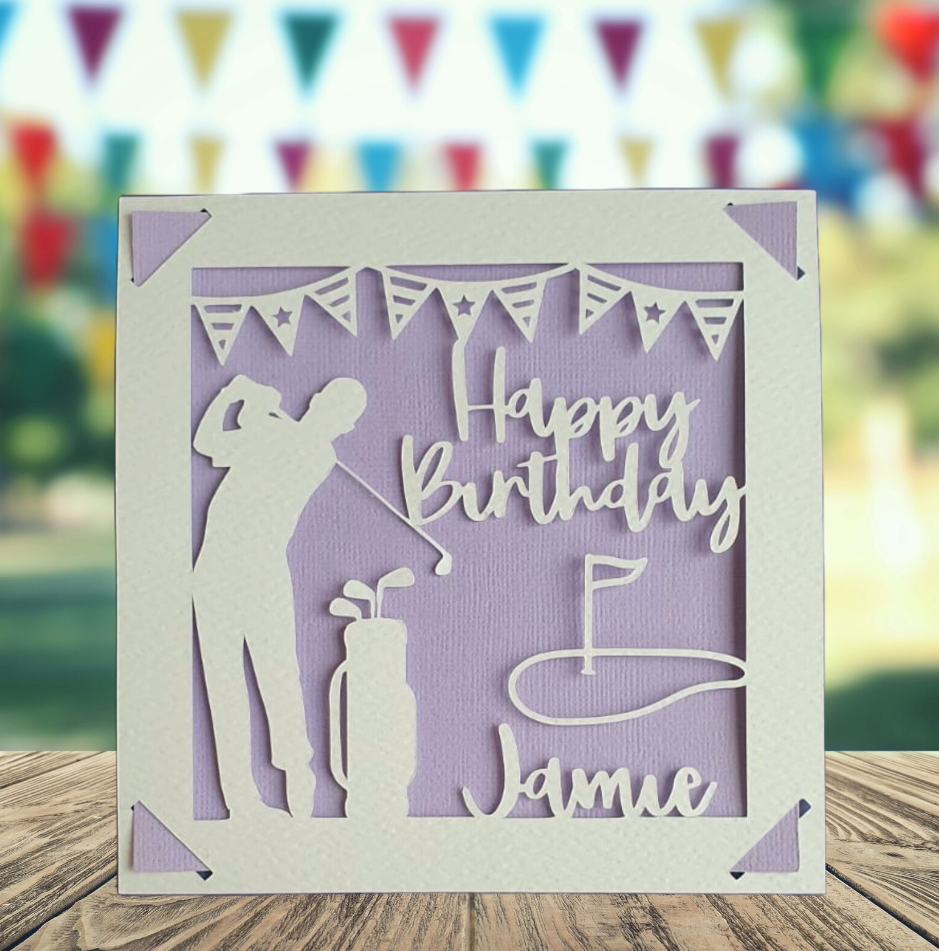 Golf Personalised Birthday Card