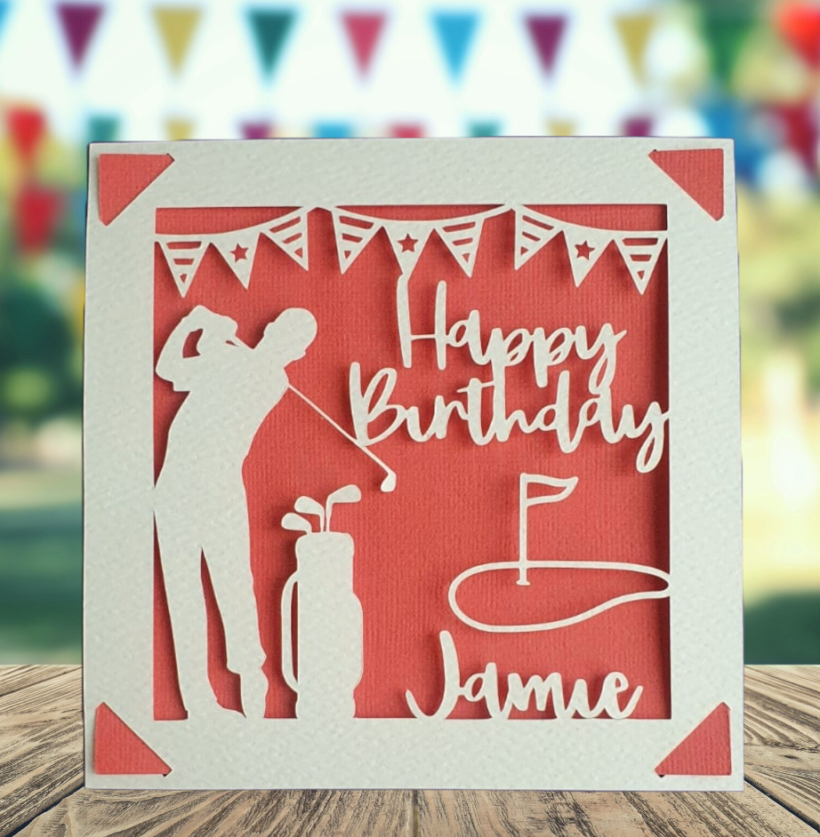 Golf Personalised Birthday Card