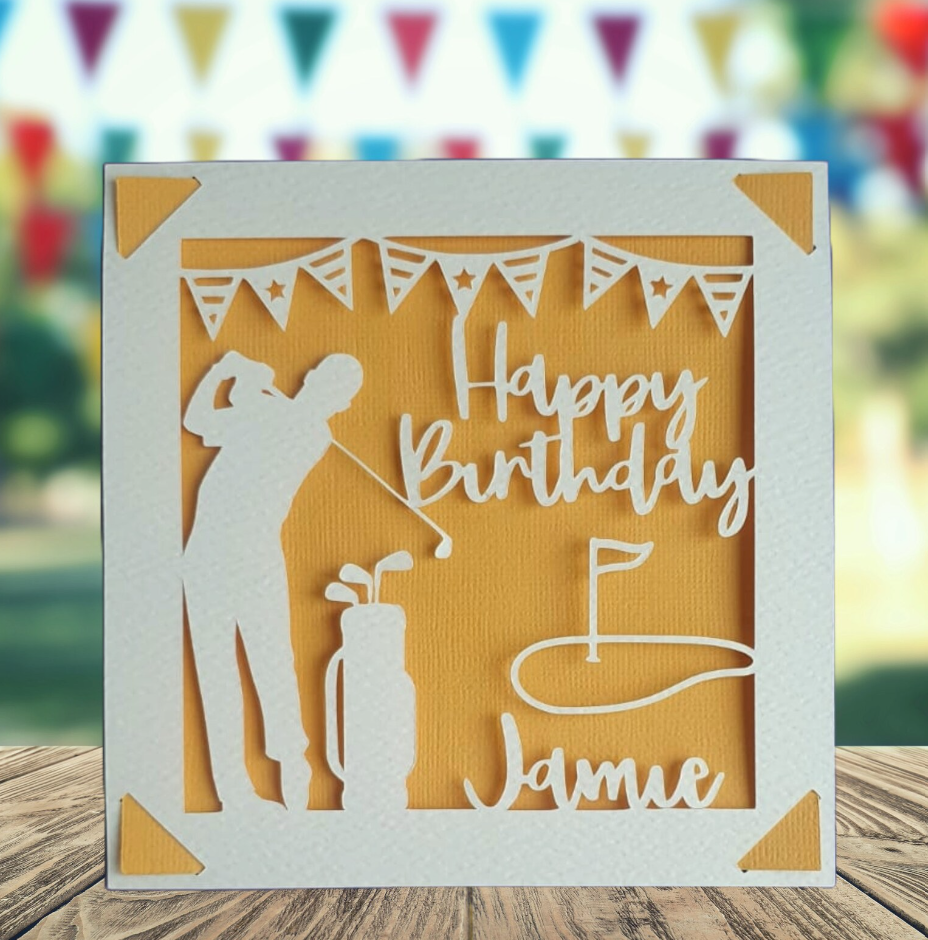 Golf Personalised Birthday Card