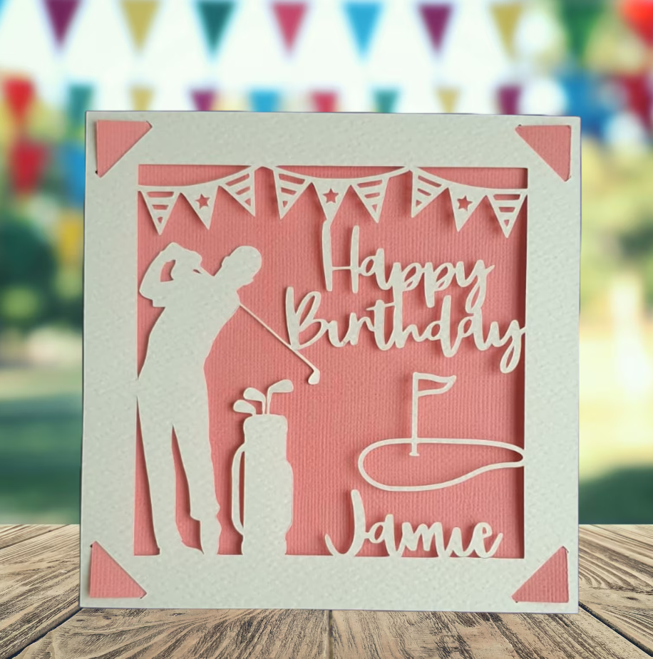 Golf Personalised Birthday Card