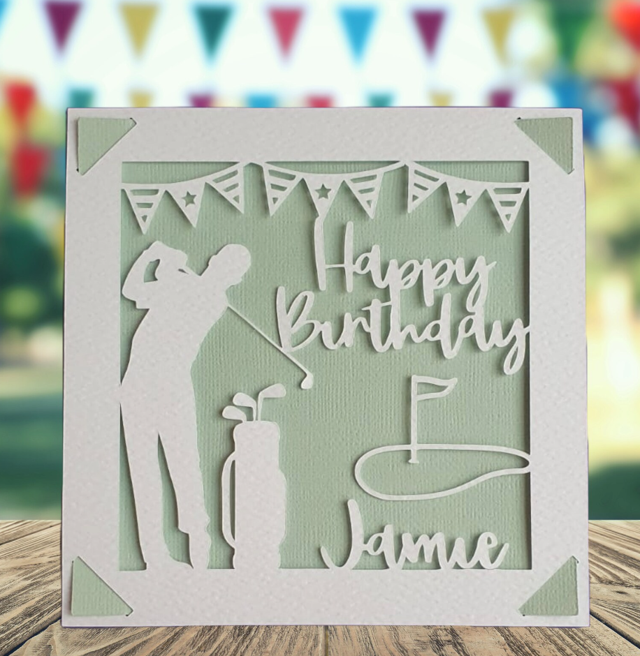 Golf Personalised Birthday Card