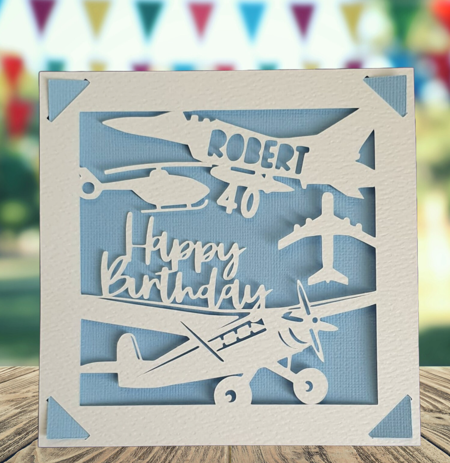 Personalised Plane Birthday Card