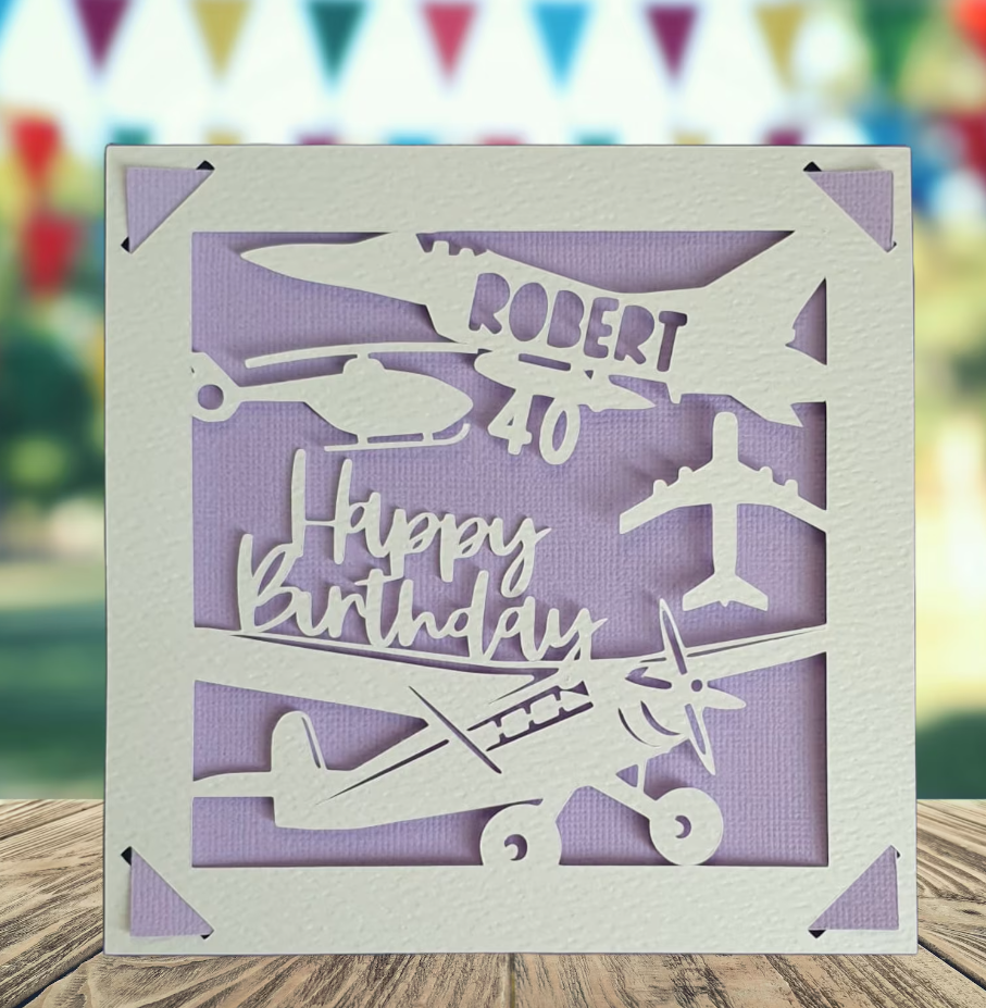 Personalised Plane Birthday Card