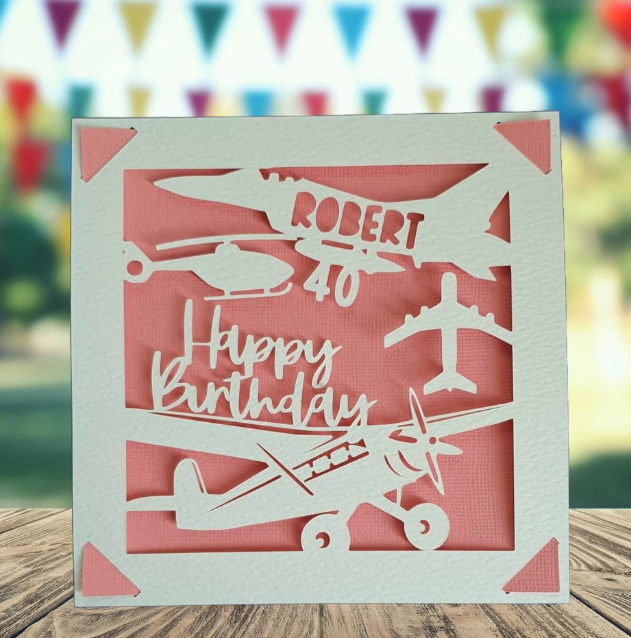 Personalised Plane Birthday Card