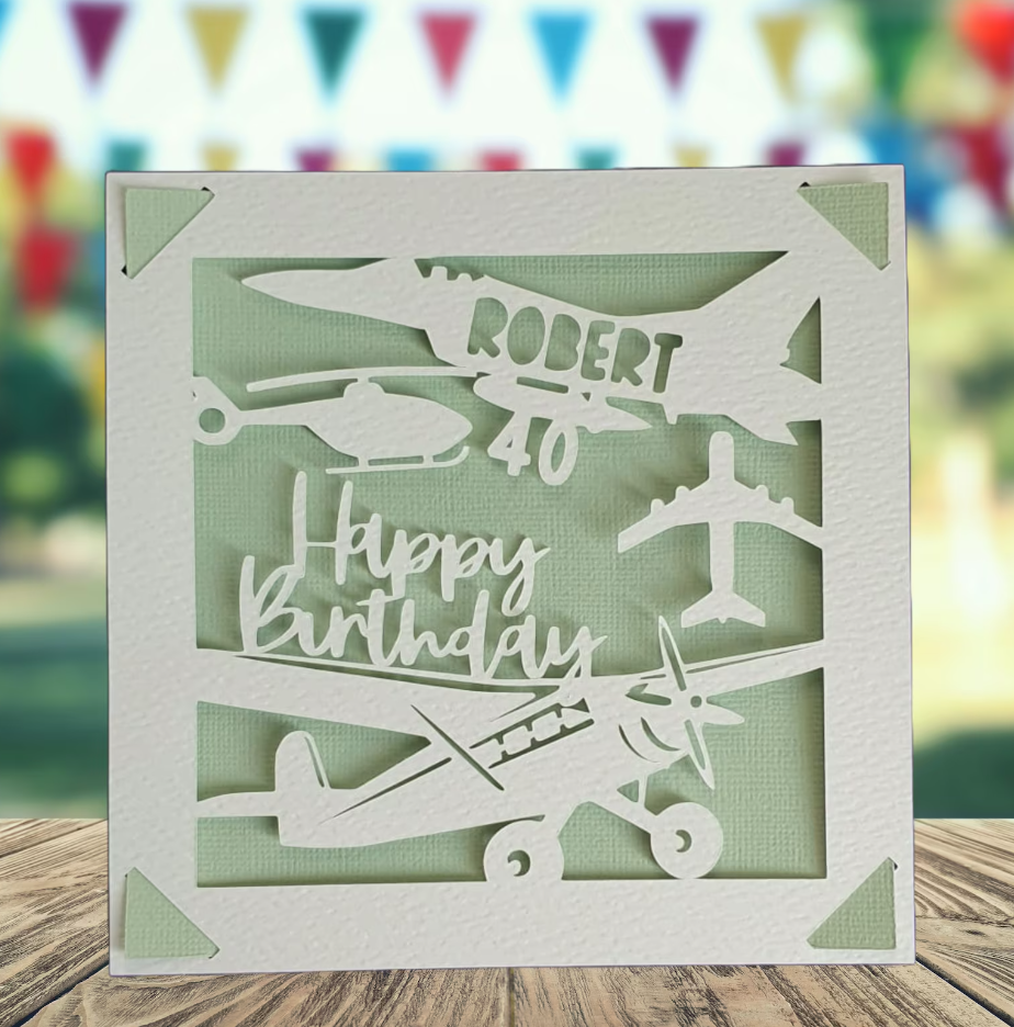 Personalised Plane Birthday Card