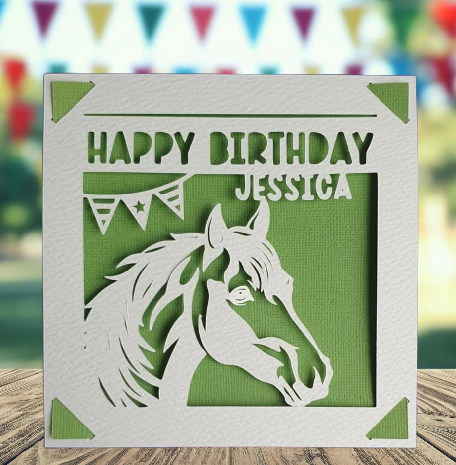 Horse Personalised Birthday Card