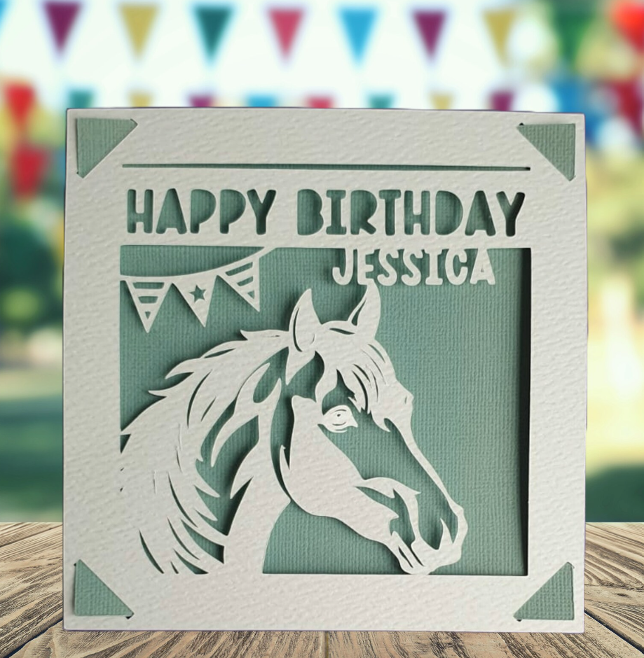 Horse Personalised Birthday Card