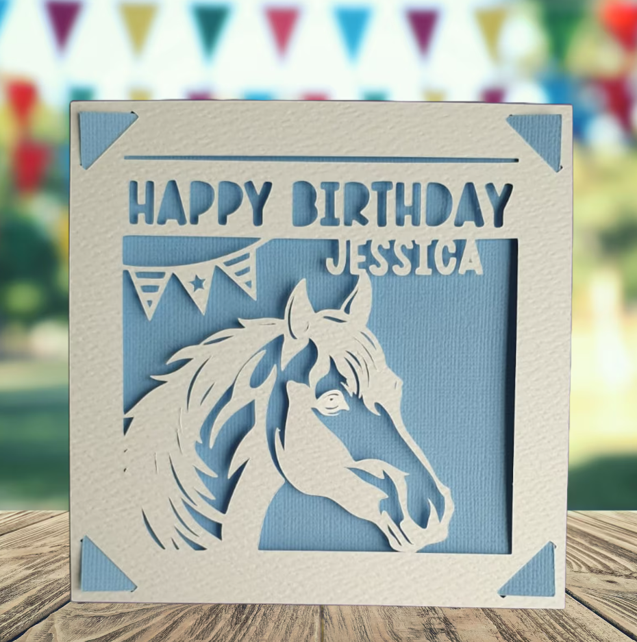 Horse Personalised Birthday Card