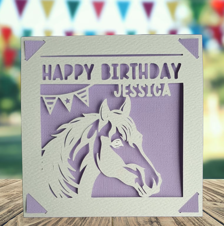 Horse Personalised Birthday Card