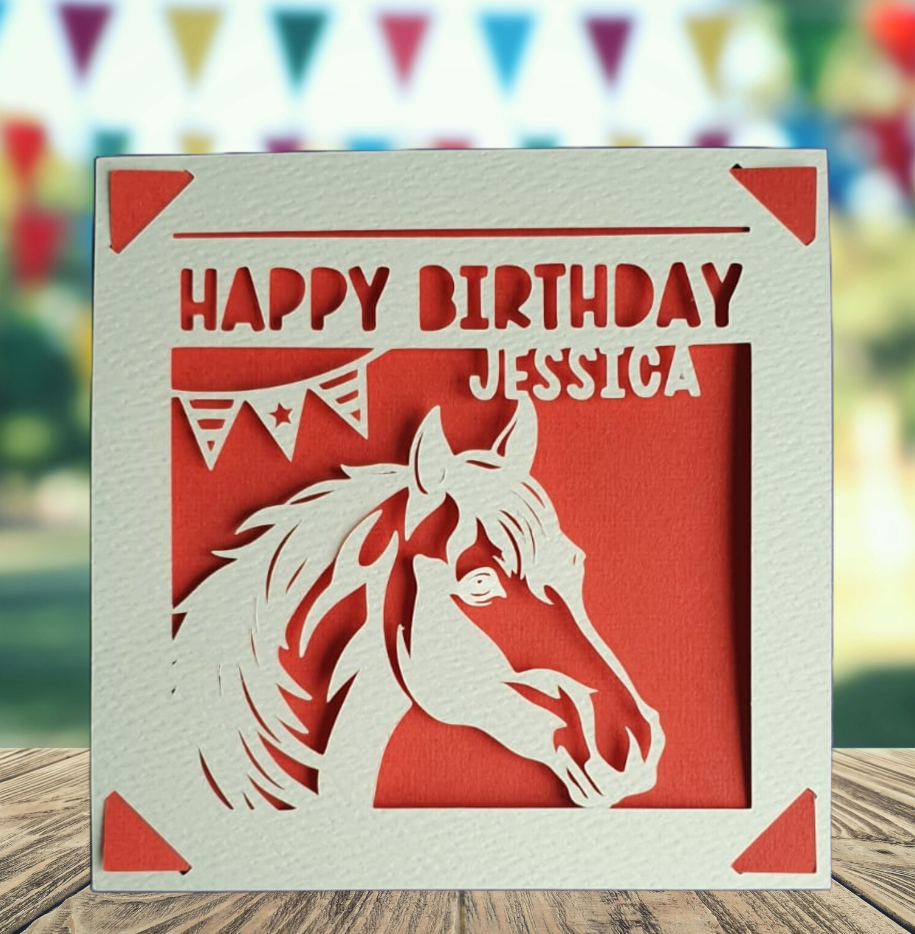 Horse Personalised Birthday Card