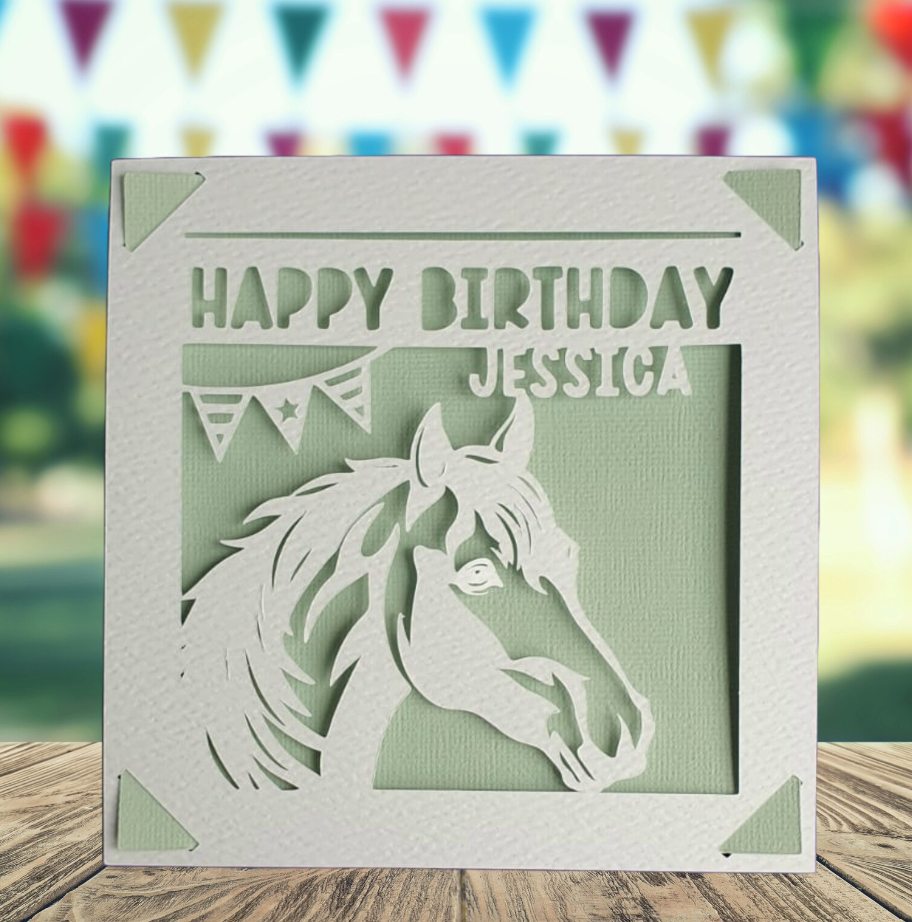 Horse Personalised Birthday Card