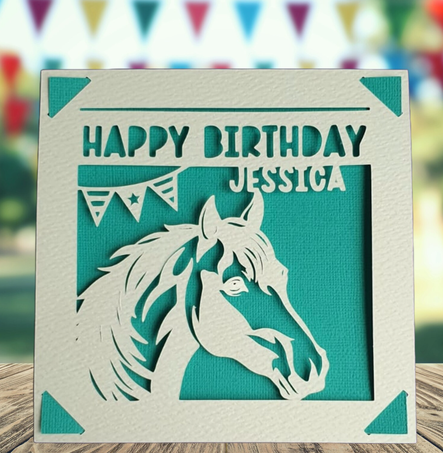 Horse Personalised Birthday Card