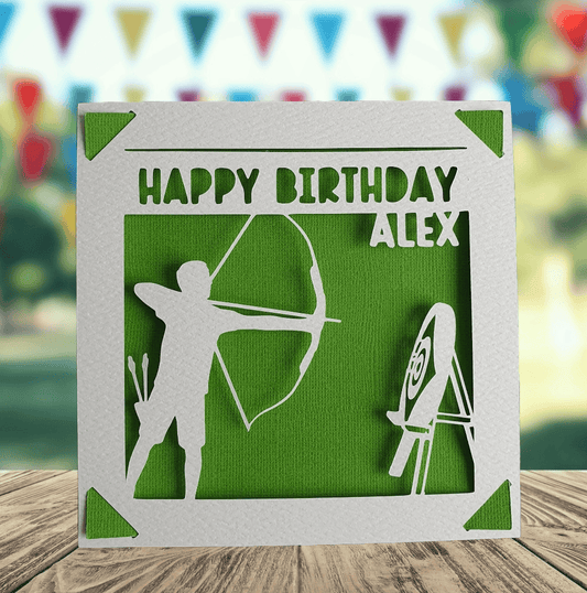 Personalised Archery Birthday Card