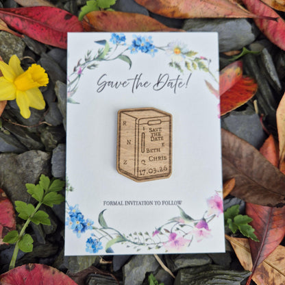 Fridge Save the Date Wooden Magnet