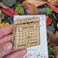 Calendar Wooden Save the Date Magnet