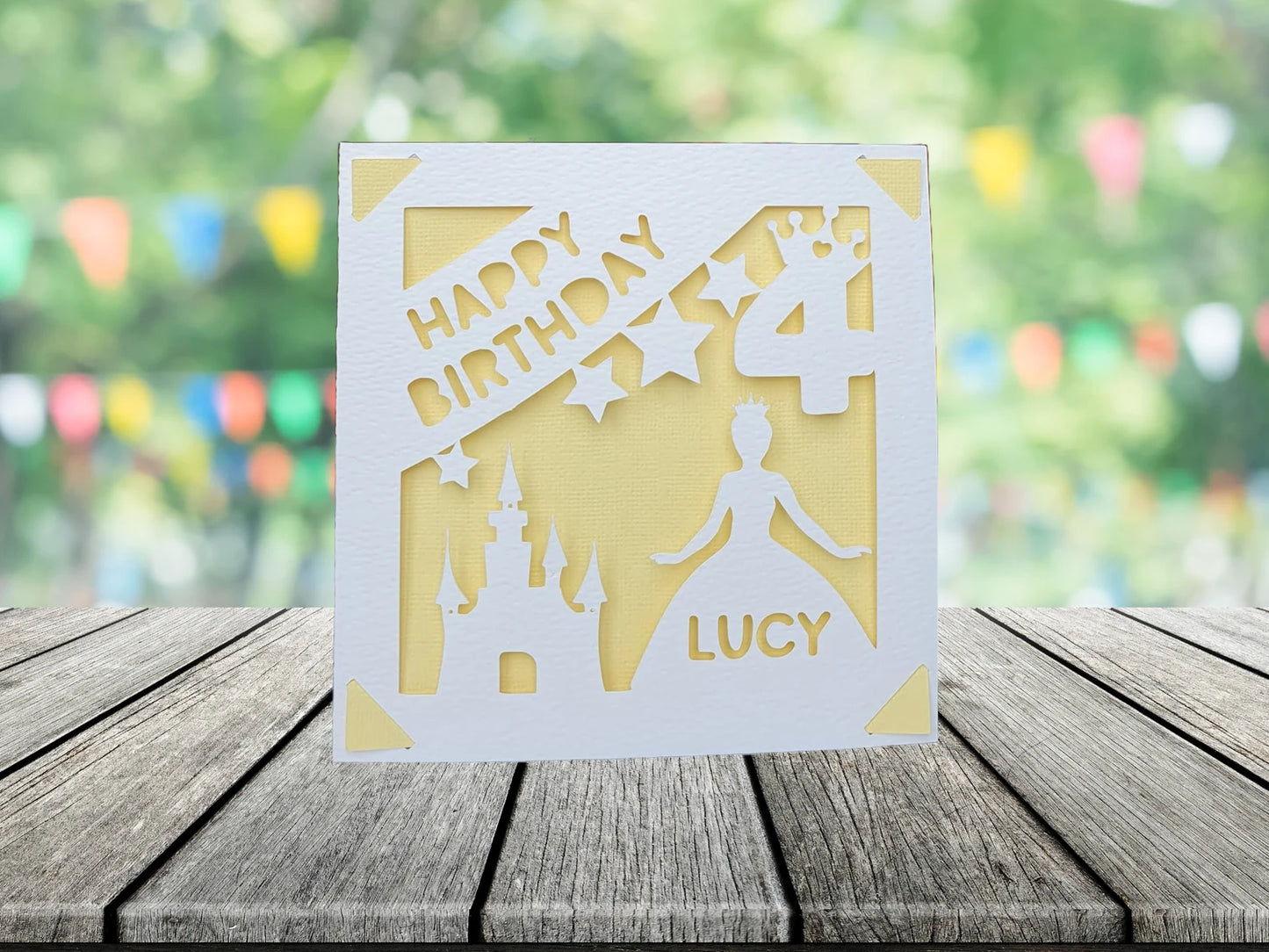 Kids Princess Personalised Birthday Card