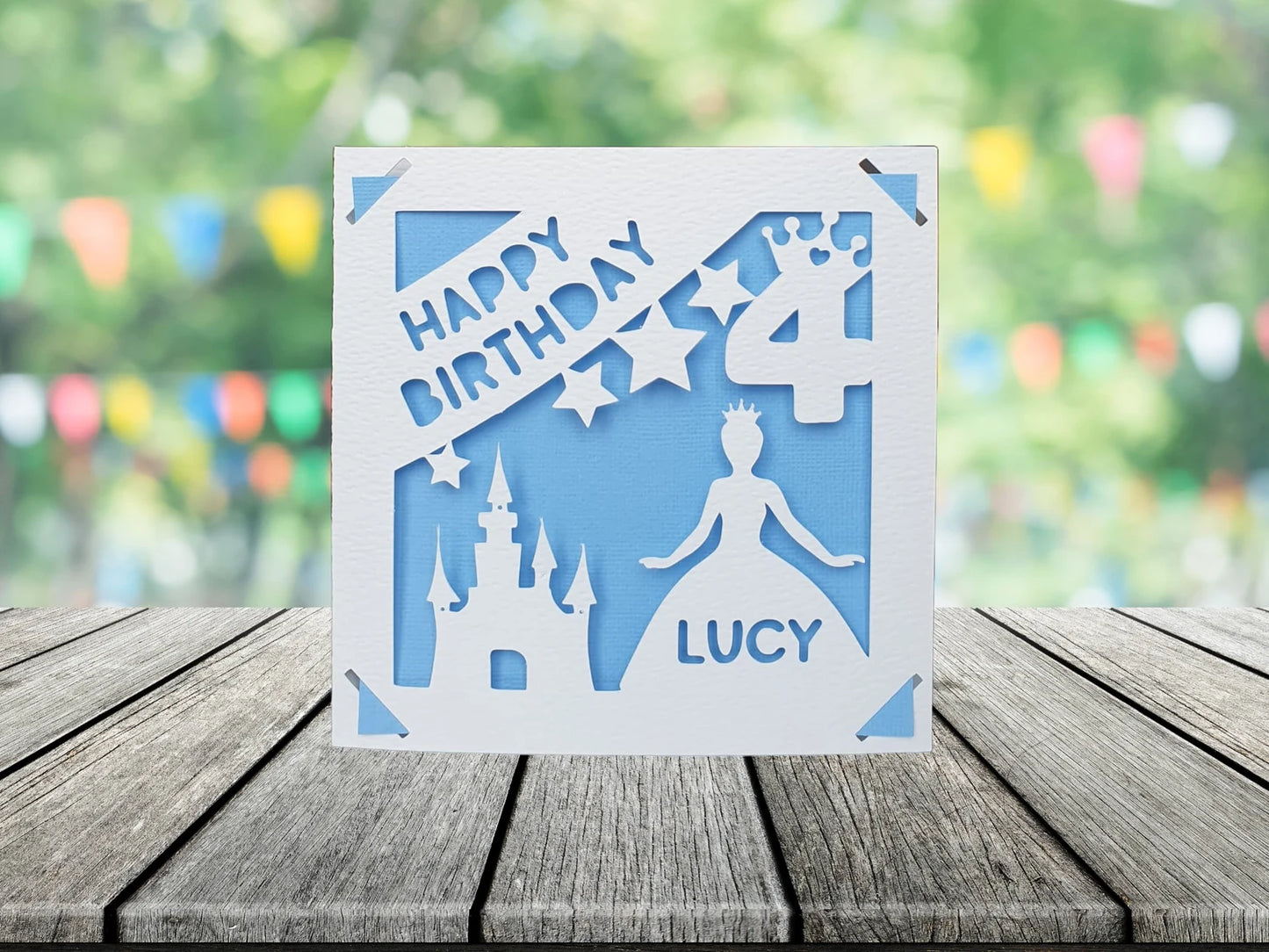 Kids Princess Personalised Birthday Card