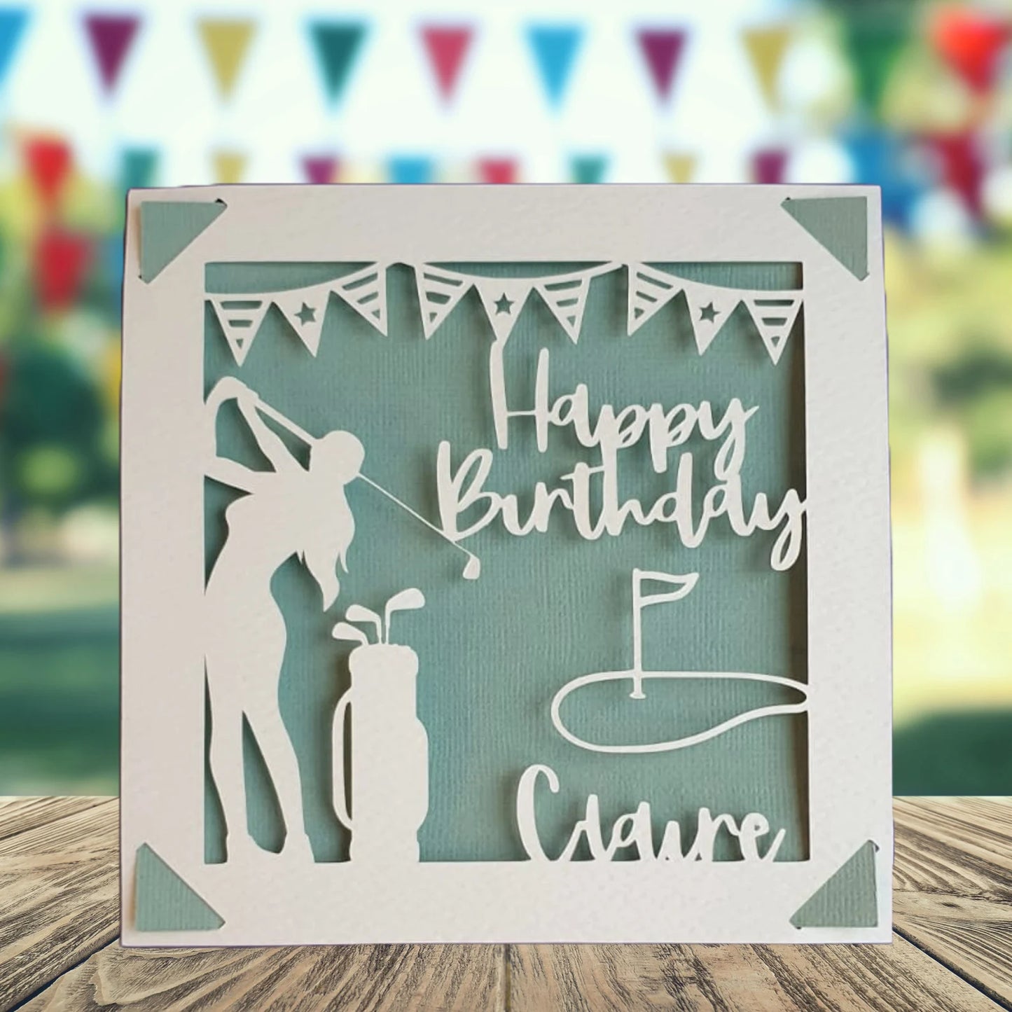 Female Golfing Personalised Birthday Card