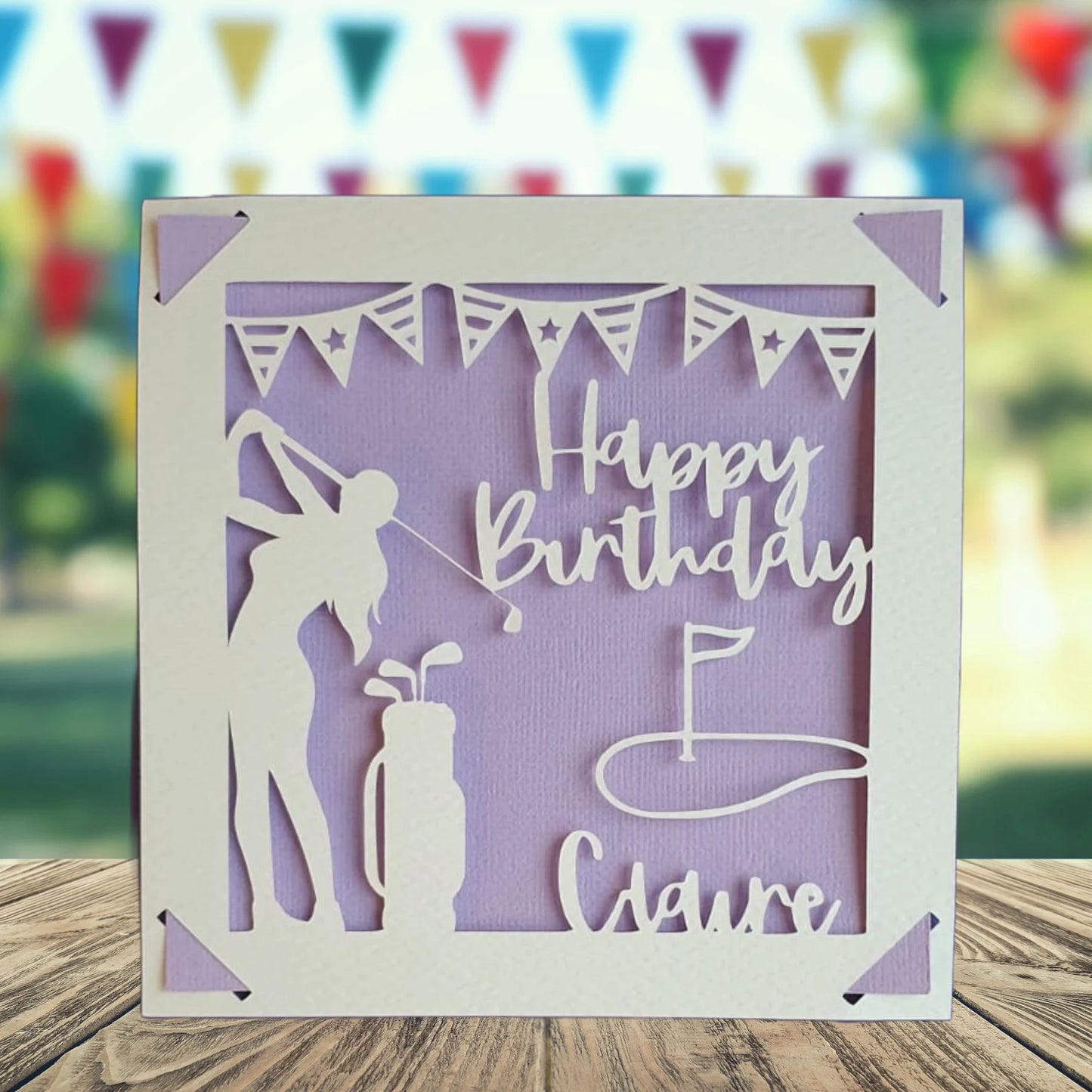 Female Golfing Personalised Birthday Card