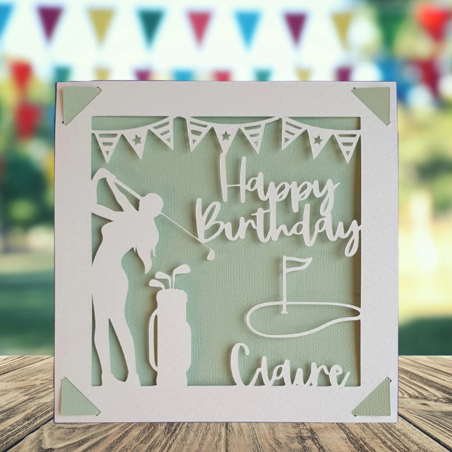 Female Golfing Personalised Birthday Card