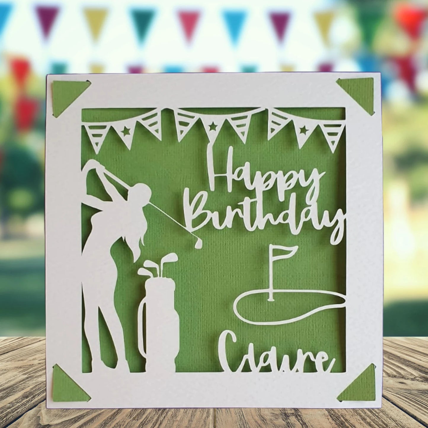 Female Golfing Personalised Birthday Card