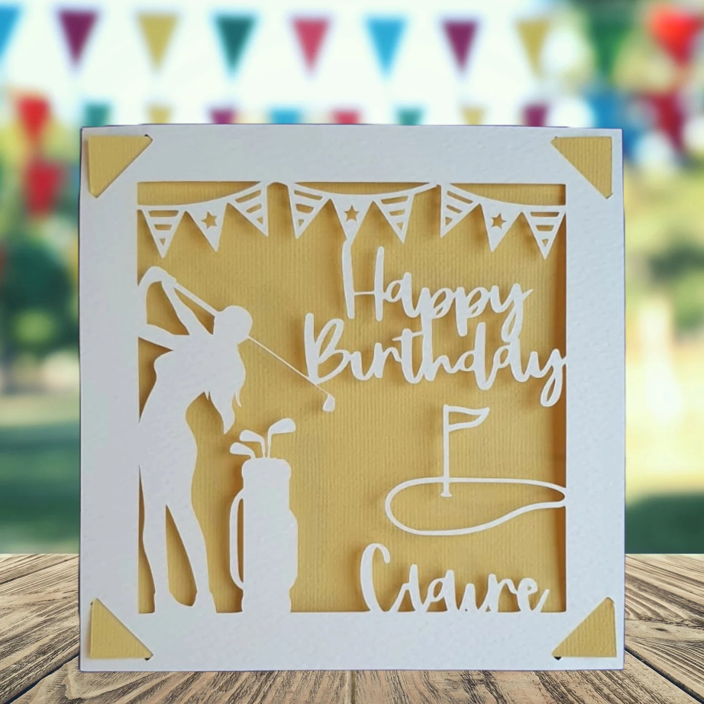 Female Golfing Personalised Birthday Card