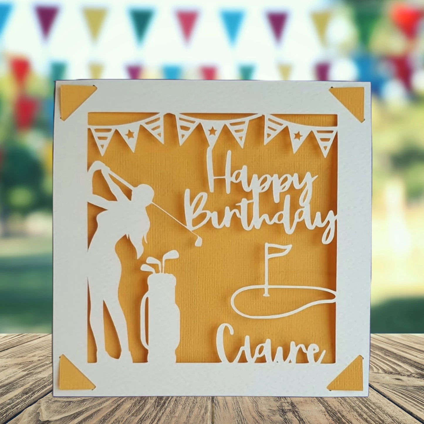 Female Golfing Personalised Birthday Card