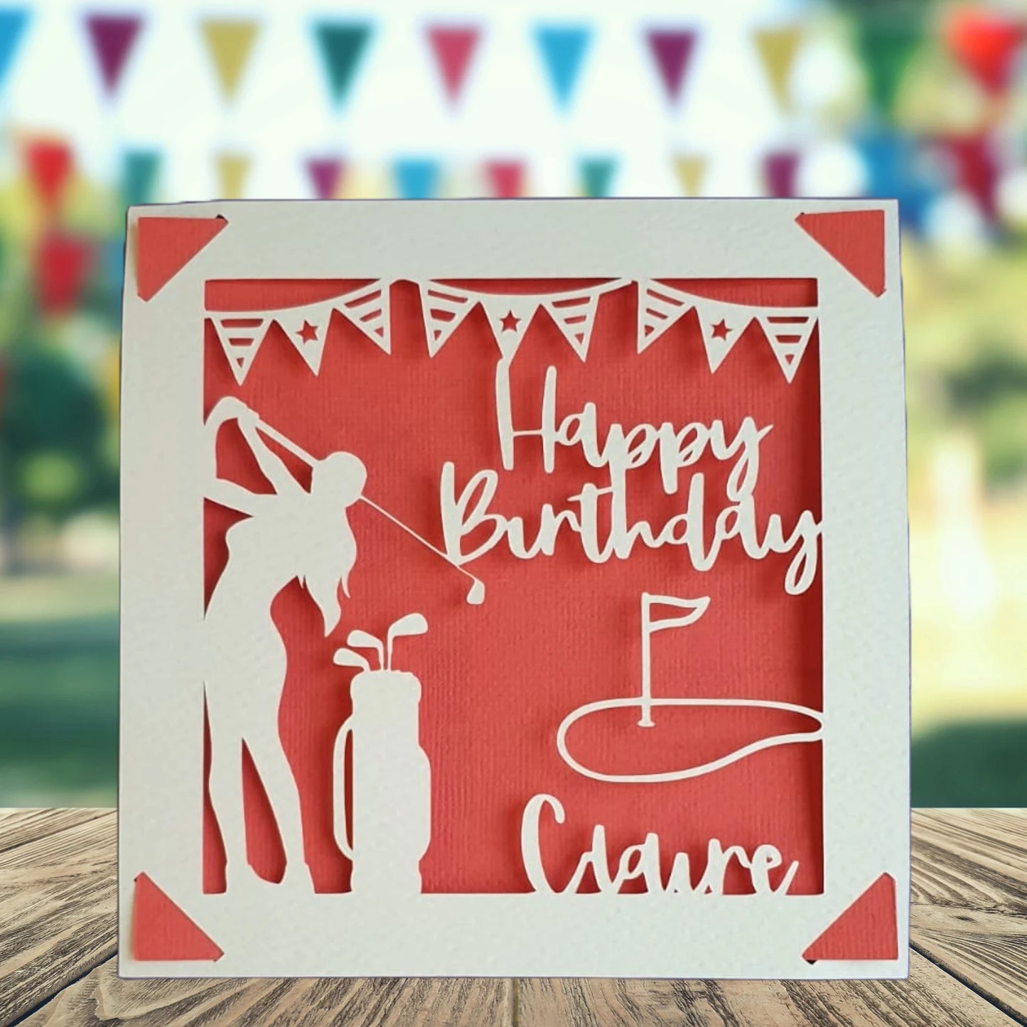 Female Golfing Personalised Birthday Card