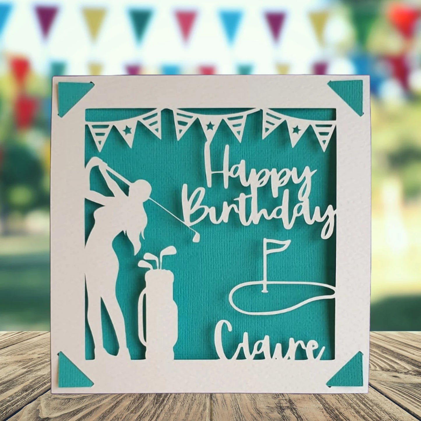 Female Golfing Personalised Birthday Card