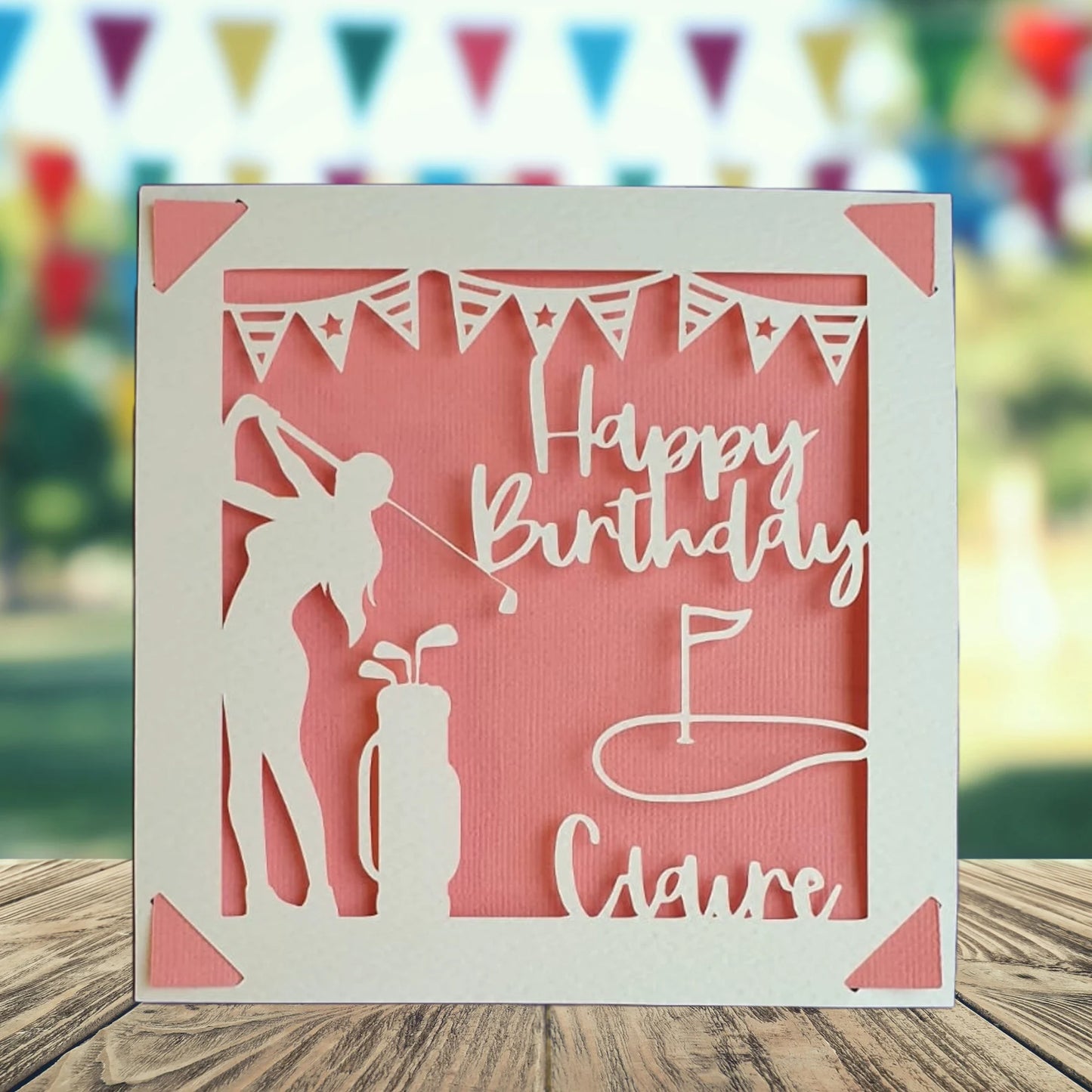 Female Golfing Personalised Birthday Card